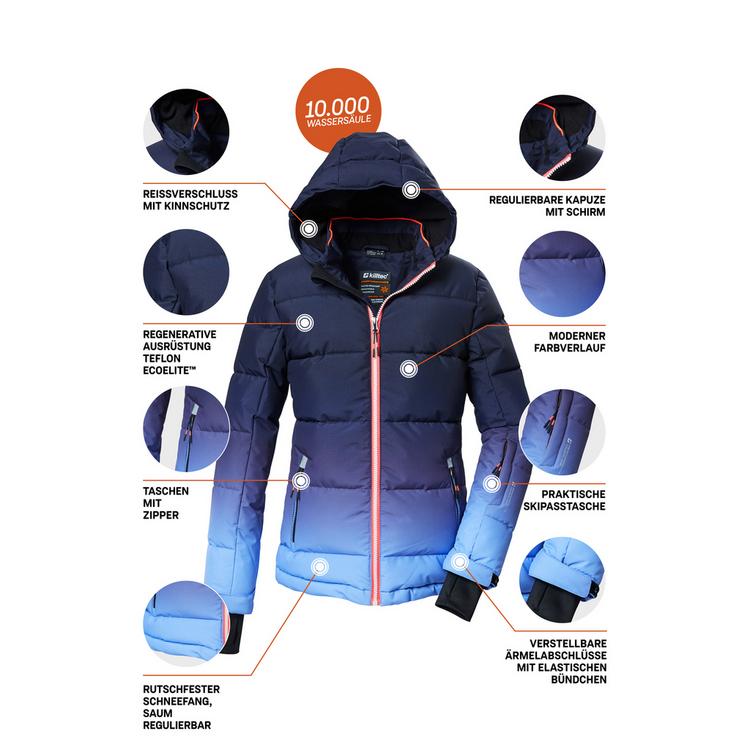 KILLTEC KILLTEC KSW 330 GRLSQLTD JCKT Skijacke Kinder - Blau3067 - 10 | SportScheck