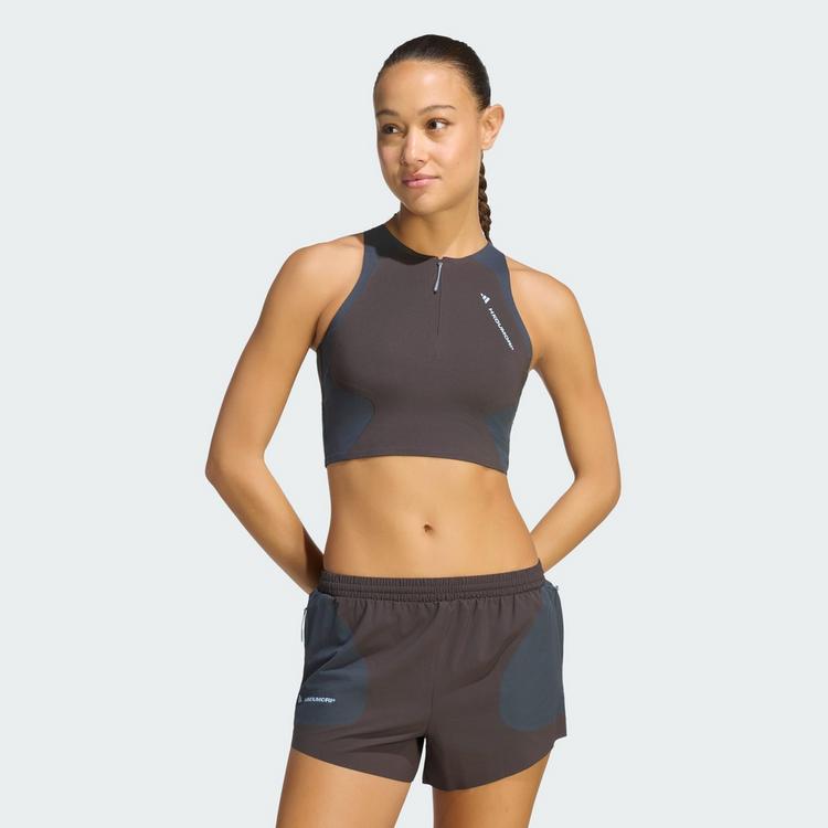 adidas adidas adidas Running x Hermanos Koumori Laufshirt Damen - Night Brown / Night Grey - 0 | SportScheck
