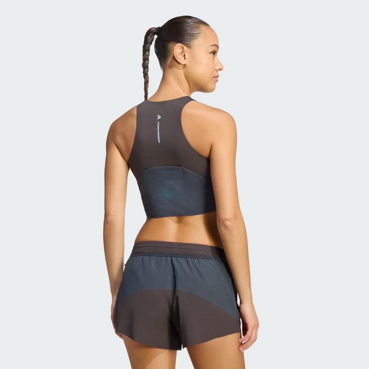 adidas adidas adidas Running x Hermanos Koumori Laufshirt Damen - Night Brown / Night Grey - 1 | SportScheck