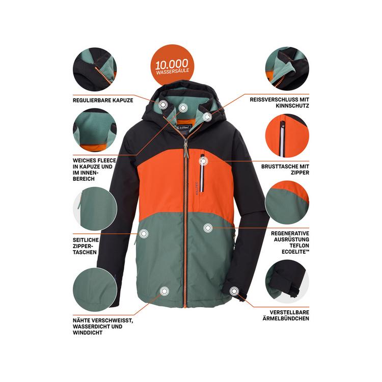 KILLTEC KILLTEC Funktionsjacke mit Kapuze Softshelljacke Kinder - Schwarz0110 - 3 | SportScheck