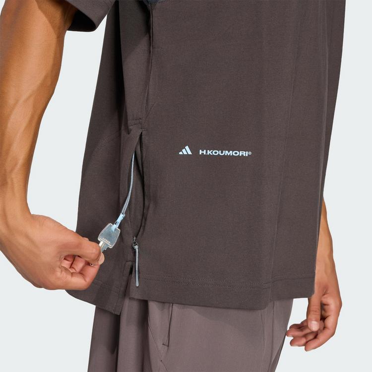 adidas adidas adidas Running x Hermanos Koumori Laufshirt - Night Brown / Night Grey - 0 | SportScheck