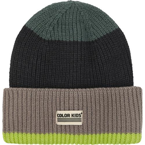 COLORKIDS Beanie W. Wool & Contrast Skim&uuml;tze Kinder