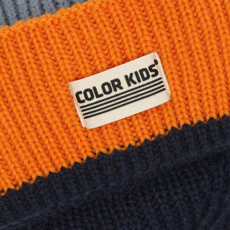 COLORKIDS COLORKIDS Beanie W. Wool & Contrast Skim&uuml;tze Kinder - Rauchblau - 1 | SportScheck