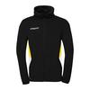 Uhlsport Equipe 29 Multi Hood Kids Trainingsjacke Kinder - schwarz/wei&szlig;/limonengelb