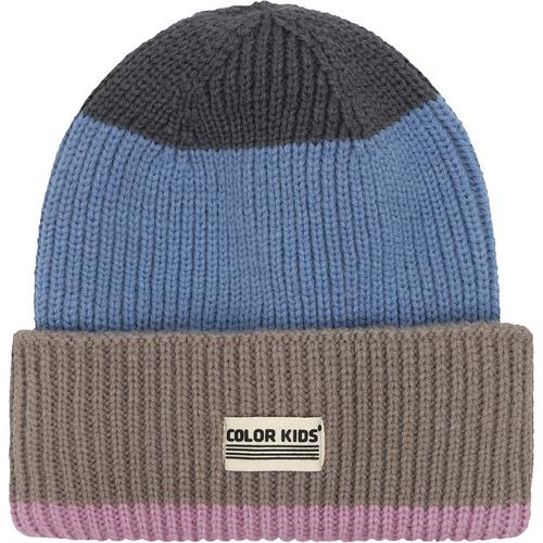 COLORKIDS Beanie W. Wool & Contrast Skim&uuml;tze Kinder
