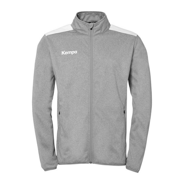 Kempa Kempa Emotion 27 Poly Jacke Kids Trainingsjacke Kinder - dark grau melange/wei&szlig; - 0 | SportScheck