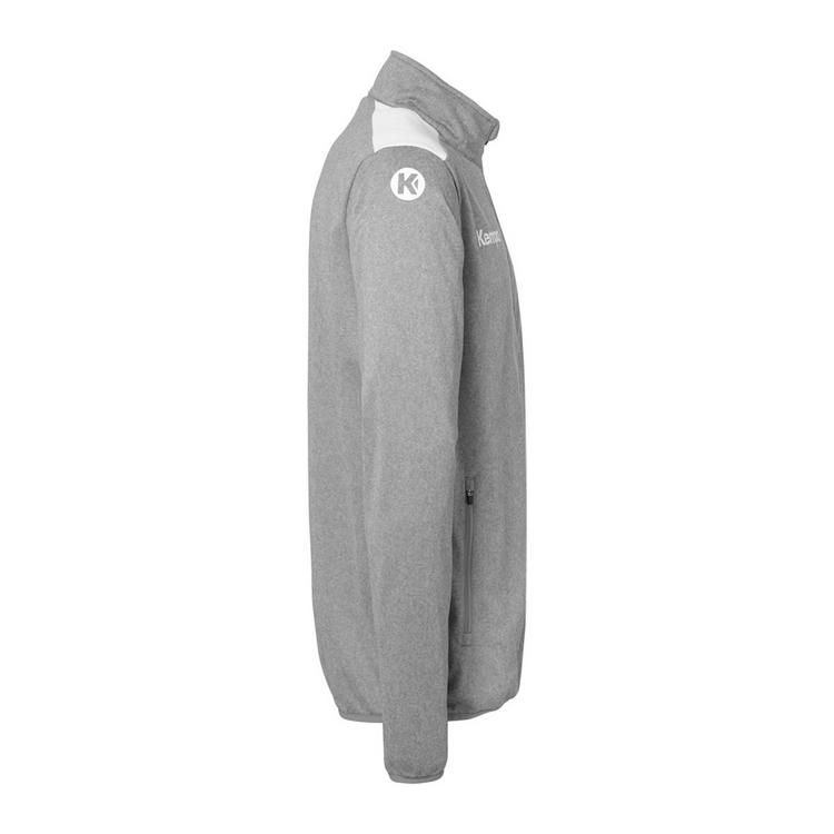 Kempa Kempa Emotion 27 Poly Jacke Kids Trainingsjacke Kinder - dark grau melange/wei&szlig; - 5 | SportScheck
