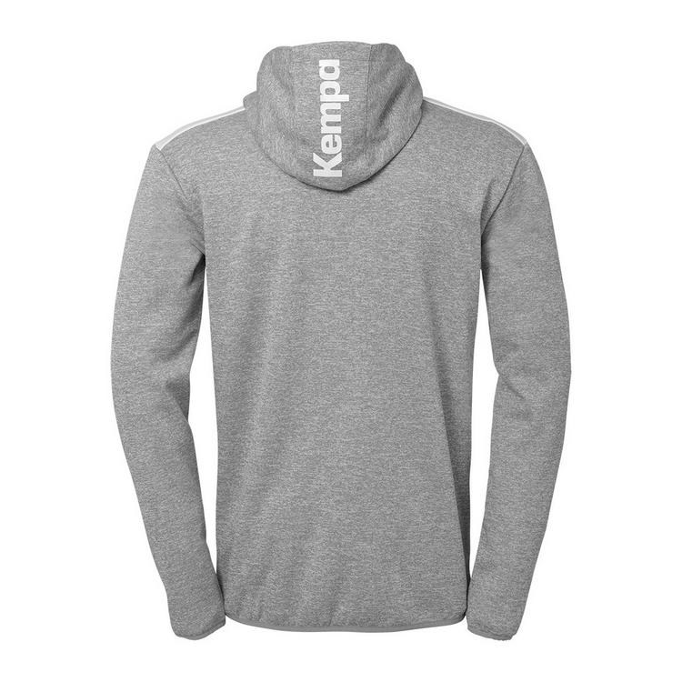 Kempa Kempa Emotion 27 Kapuzenjacke - dark grau melange/wei&szlig; - 1 | SportScheck