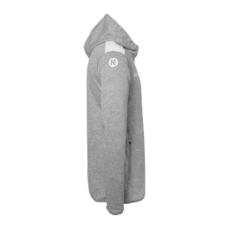 Kempa Kempa Emotion 27 Kapuzenjacke - dark grau melange/wei&szlig; - 5 | SportScheck