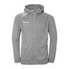 Kempa Ambition 28 Kids Kapuzenjacke Kinder - dark grau melange/wei&szlig;