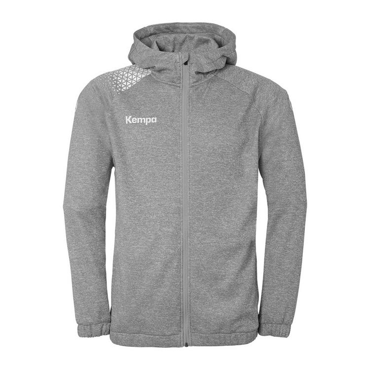 Kempa Kempa Ambition 28 Kids Kapuzenjacke Kinder - dark grau melange/wei&szlig; - 0 | SportScheck
