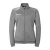 Kempa Ambition 28 Poly Women Trainingsjacke Damen - dark grau melange/wei&szlig;