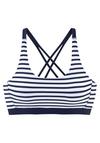 VENICE BEACH Summer Bikini Oberteil Damen - white-navy-stripe