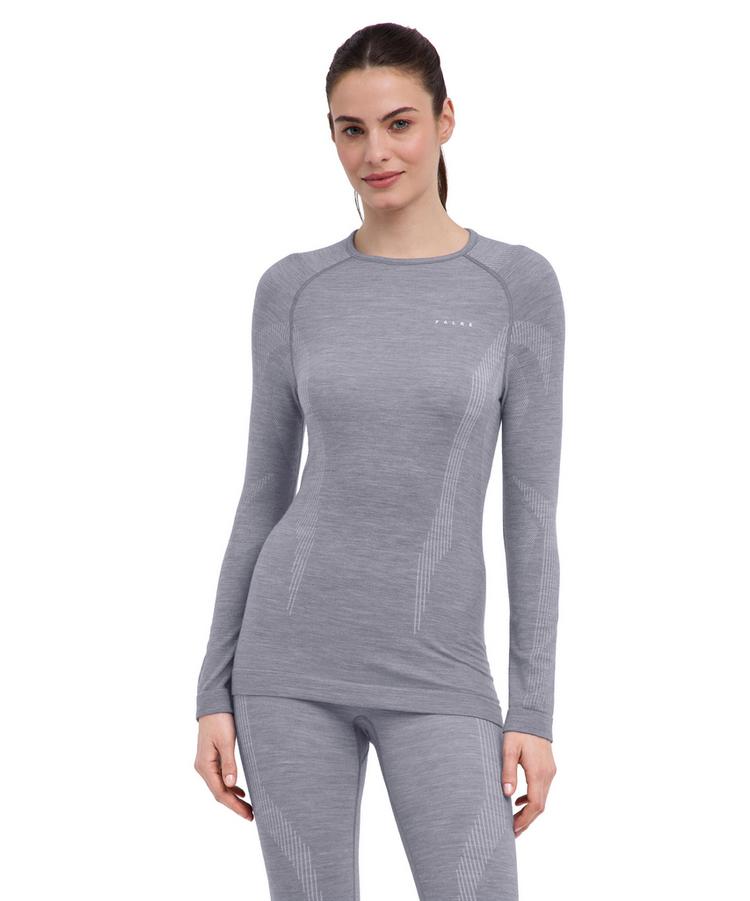 Falke Falke Wool-tech Longsleeve Funktionsshirt Damen - grey-heather (3757) - 0 | SportScheck