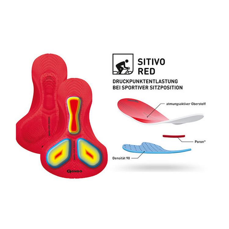 Gonso Gonso SITIVO sportive Sitzposition Bibtights Herren - black-fire - 3 | SportScheck