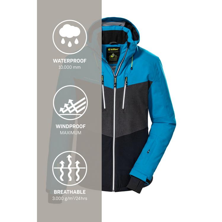 KILLTEC KILLTEC KSW 45 Skijacke Herren - schwarz blau-anthra melange-himmel blau - 12 | SportScheck