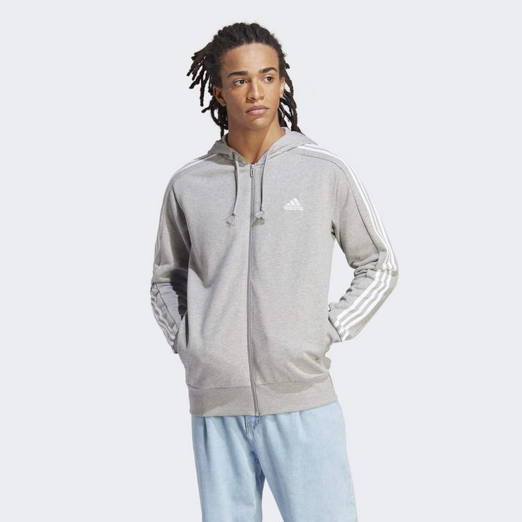 adidas adidas ESSENTIALS FRENCH TERRY Sweatjacke Herren - medium grey heather-white - 0 | SportScheck