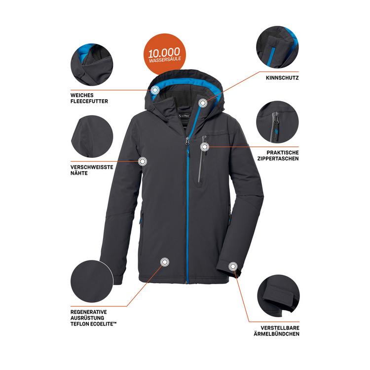 KILLTEC KILLTEC KOW 159 Outdoorjacke Jungen - schwarz blau - 8 | SportScheck