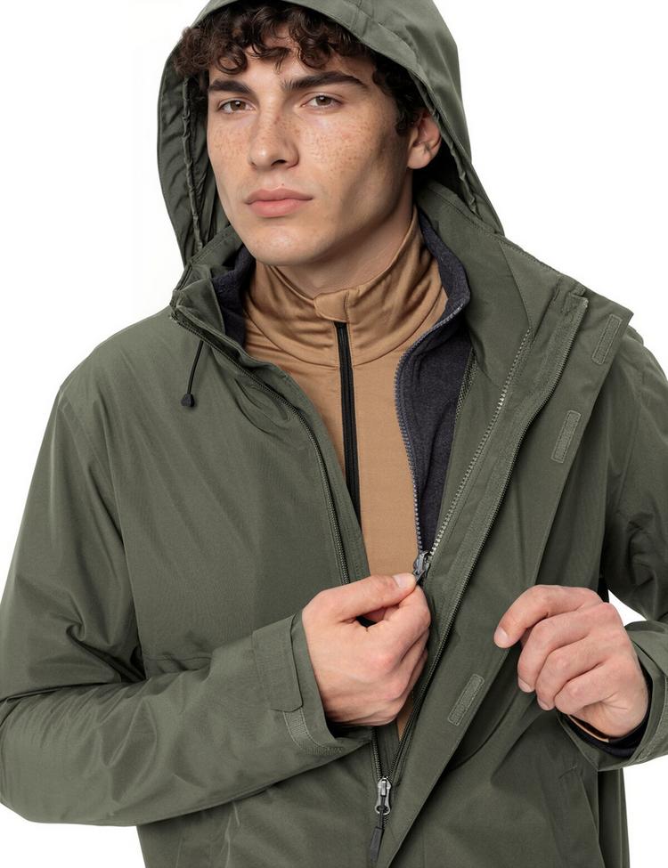 VAUDE VAUDE Rosemoor 3in1 Doppeljacke Herren - khaki - 0 | SportScheck