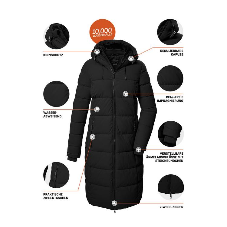 KILLTEC KILLTEC Kapuzenmantel Damen - schwarz - 3 | SportScheck