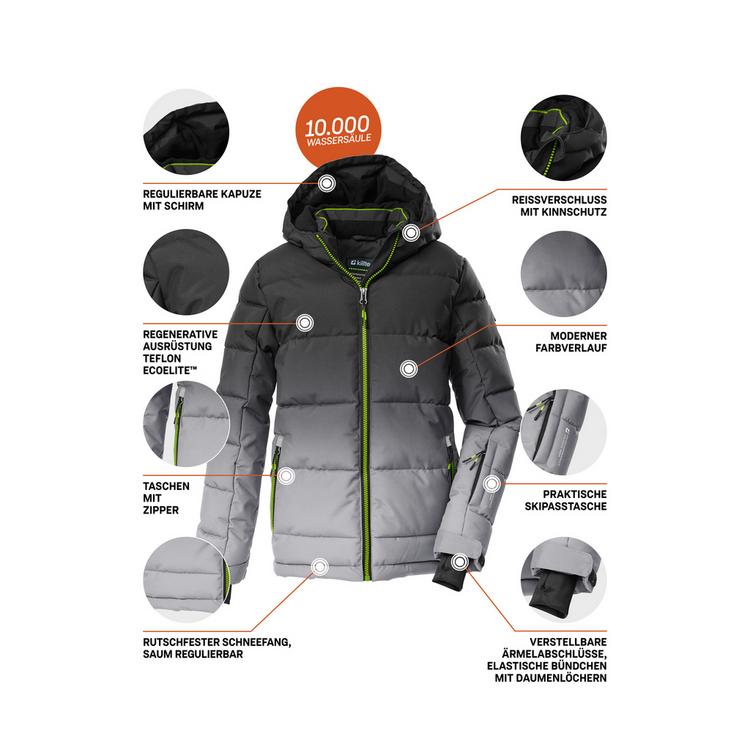 KILLTEC KILLTEC KSW 382 Skijacke Jungen - kr&otilde;ftiges grau - 3 | SportScheck