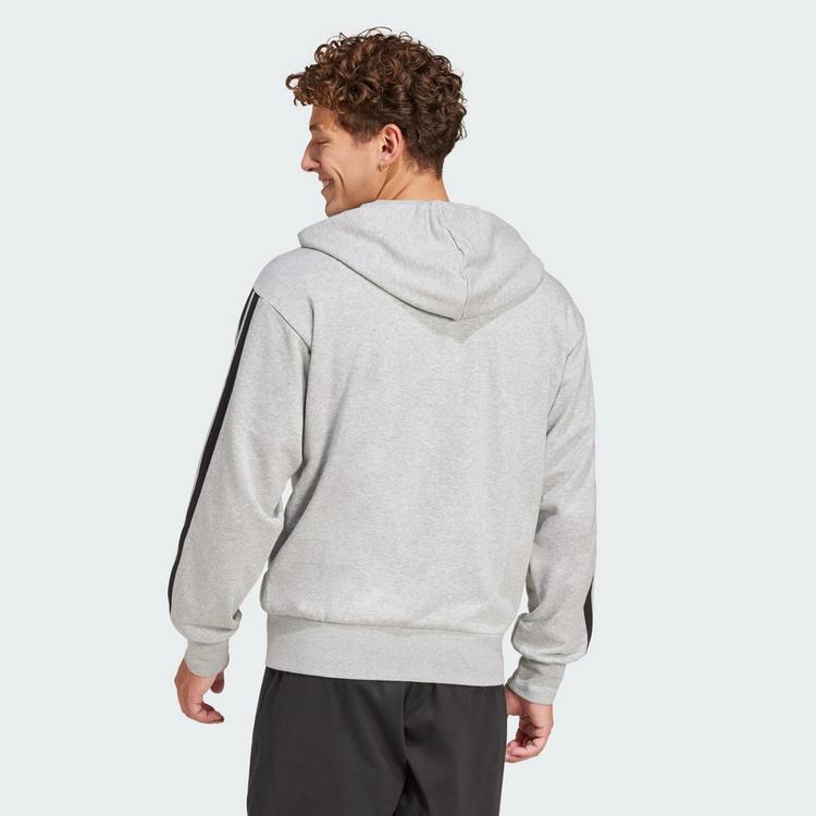 adidas adidas 3 Streifen Kapuzenjacke Herren - mgreyh-black - 1 | SportScheck