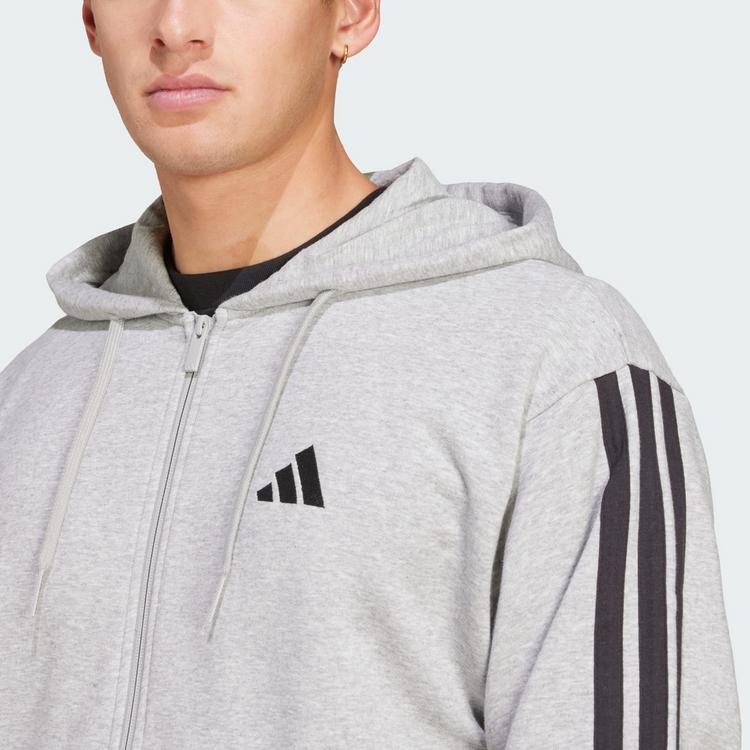 adidas adidas 3 Streifen Kapuzenjacke Herren - mgreyh-black - 0 | SportScheck