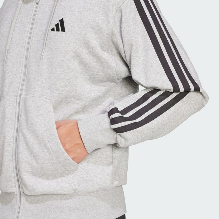 adidas adidas 3 Streifen Kapuzenjacke Herren - mgreyh-black - 1 | SportScheck