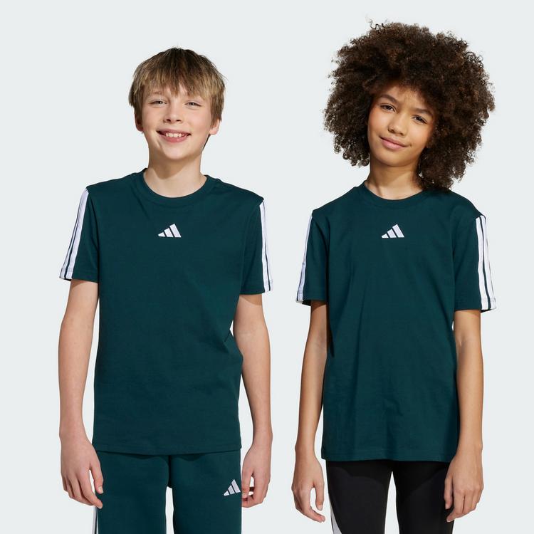 adidas adidas 3 STRIPES T-Shirt Jungen - aurora ivy-white - 0 | SportScheck