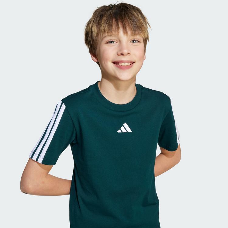 adidas adidas 3 STRIPES T-Shirt Jungen - aurora ivy-white - 0 | SportScheck