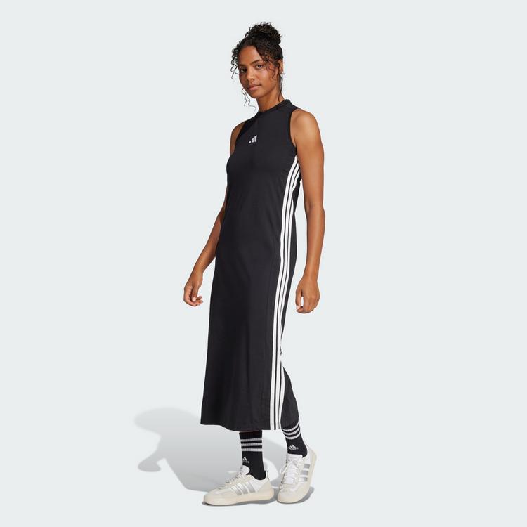 adidas adidas 3S Maxikleid Damen - black-white - 0 | SportScheck