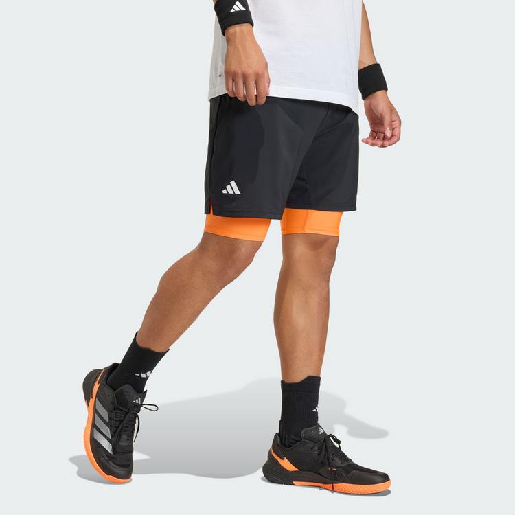 adidas adidas CLUB 2IN1 Tennisshorts Herren - black-puor - 0 | SportScheck