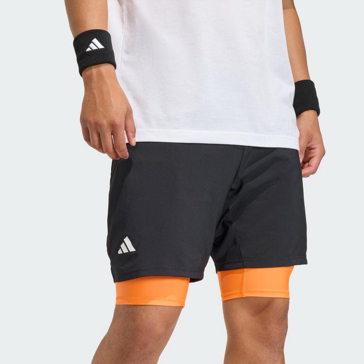 adidas adidas CLUB 2IN1 Tennisshorts Herren - black-puor - 0 | SportScheck