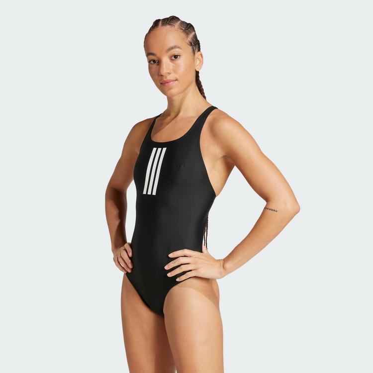 adidas adidas 3S MID SUIT Schwimmanzug Damen - black-white - 0 | SportScheck