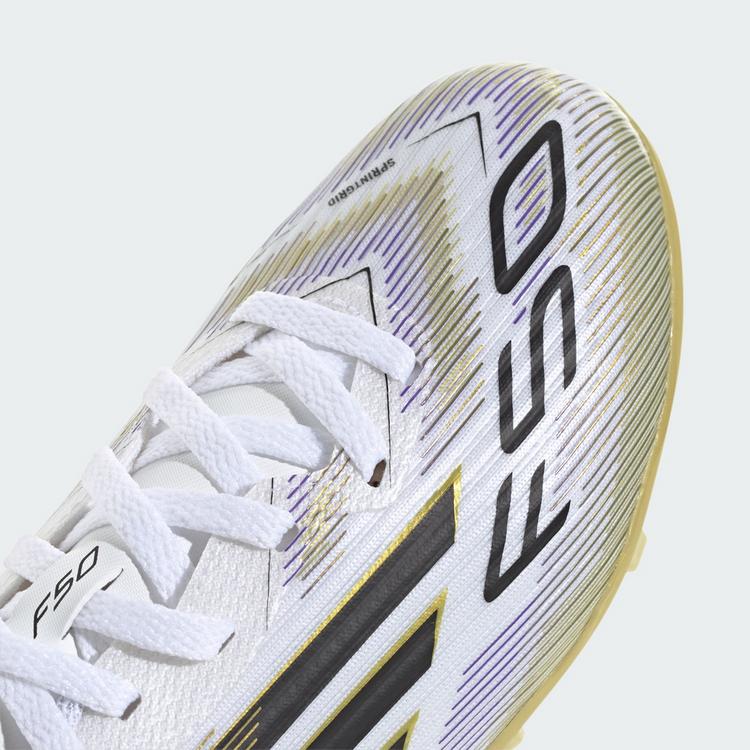 adidas adidas F50 LEAGUE FG/MG J Fu&szlig;ballschuhe Kinder - ftwwht-cblack-goldmt - 6 | SportScheck