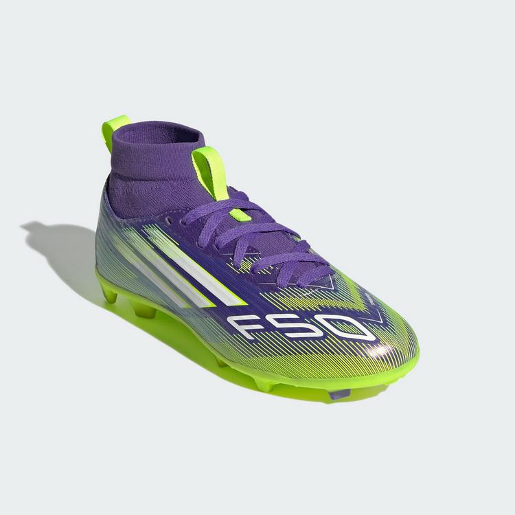 adidas adidas F50 LEAGUE FG-MG MID J Fu&szlig;ballschuhe Kinder - purrus-ftwwht-luclem - 2 | SportScheck