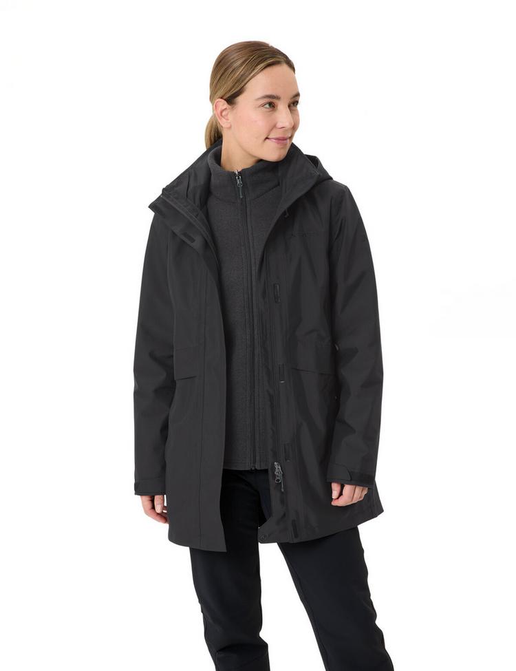 VAUDE VAUDE Idris 3in1 IV Parka Damen - black - 0 | SportScheck