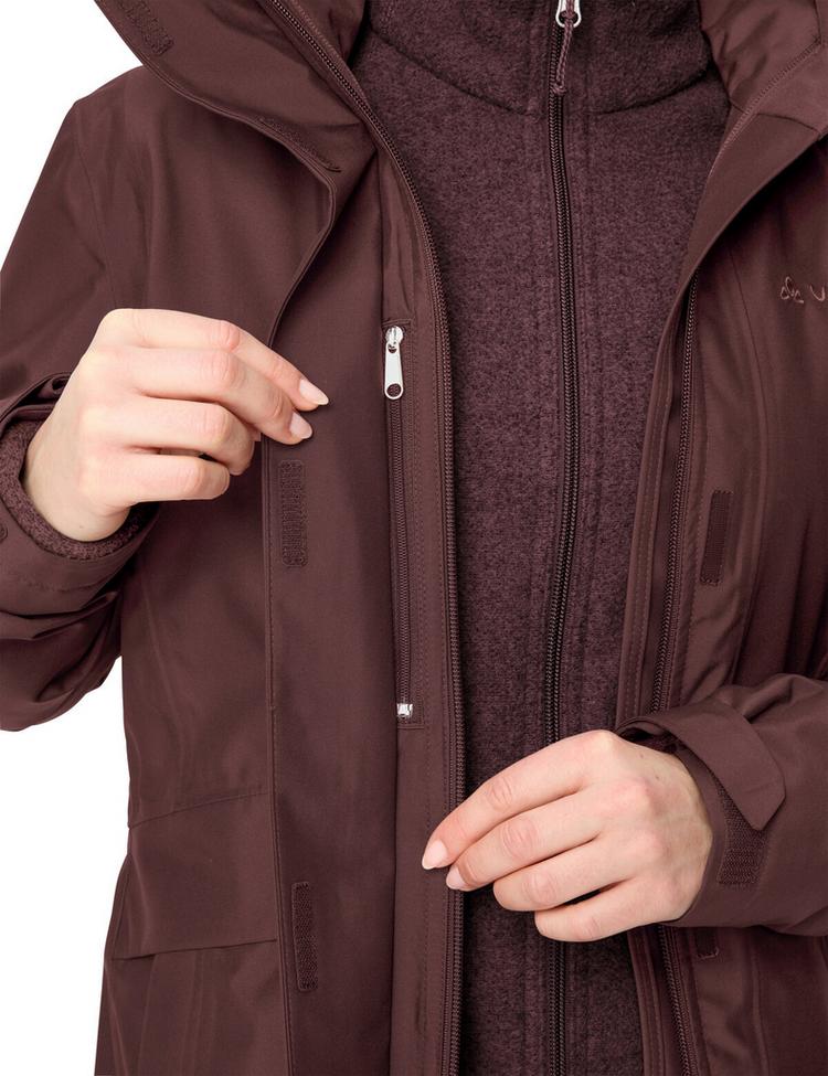 VAUDE VAUDE Idris 3in1 IV Parka Damen - dark oak uni - 0 | SportScheck