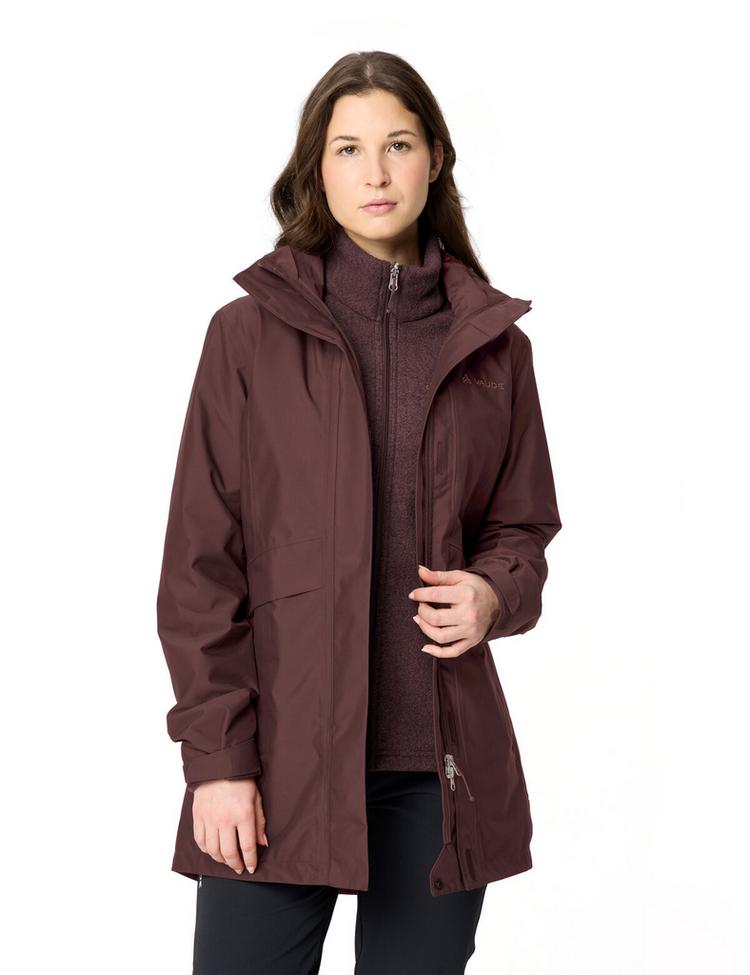 VAUDE VAUDE Idris 3in1 IV Parka Damen - dark oak uni - 4 | SportScheck