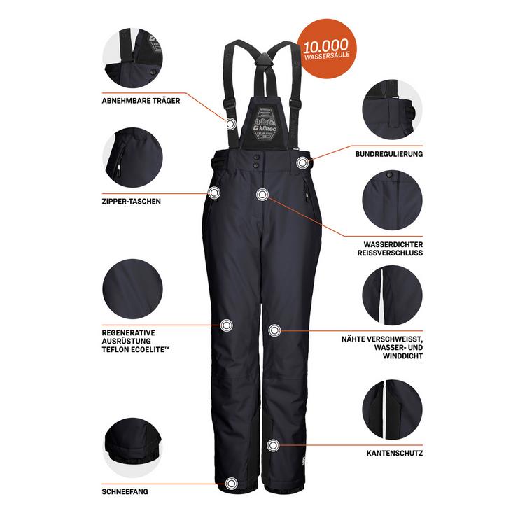 KILLTEC KILLTEC KSW 213 Skihose M&auml;dchen - schwarz blau - 3 | SportScheck