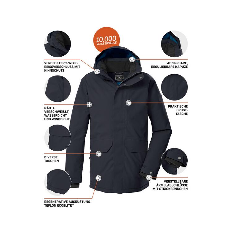KILLTEC KILLTEC Parka Herren - schwarz blau - 3 | SportScheck