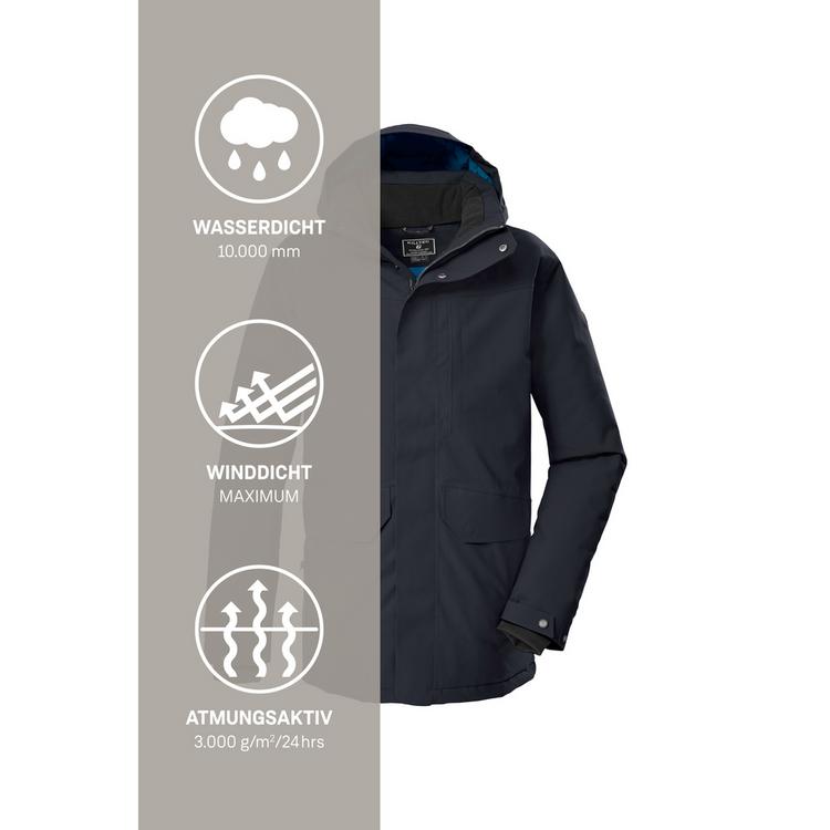 KILLTEC KILLTEC Parka Herren - schwarz blau - 4 | SportScheck