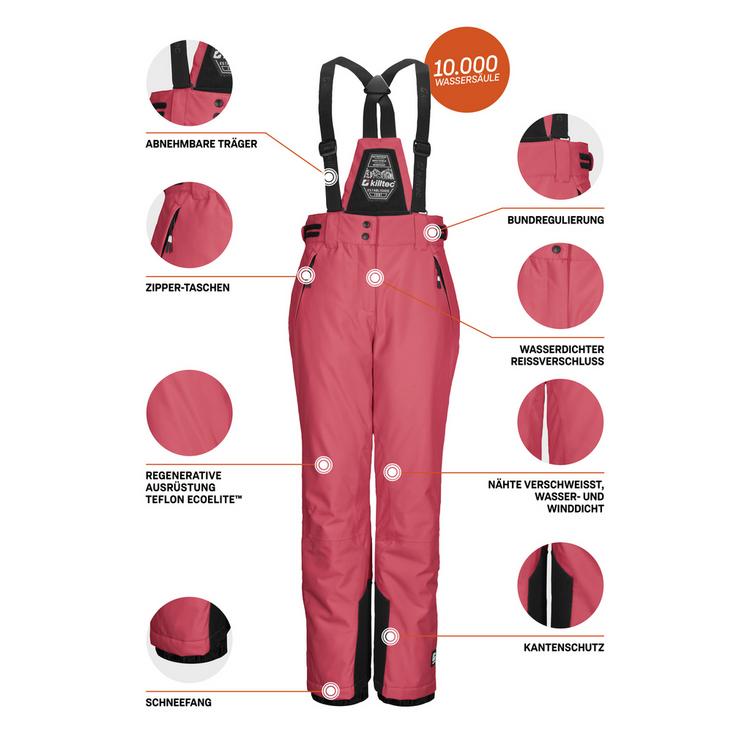 KILLTEC KILLTEC Skihose M&auml;dchen - holly berry - 3 | SportScheck