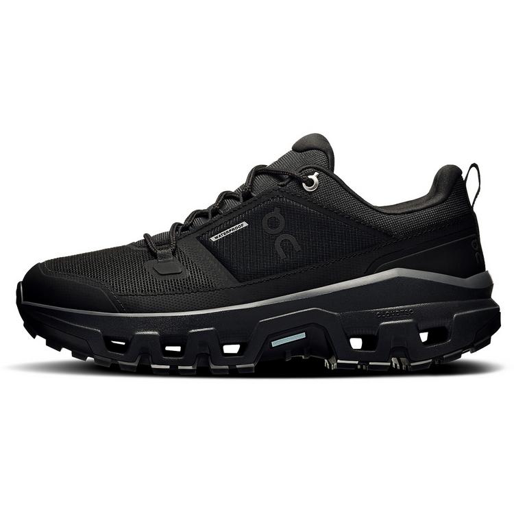 On On CLOUDROCK LOW WP Wanderschuhe Damen - black-black - 4 | SportScheck
