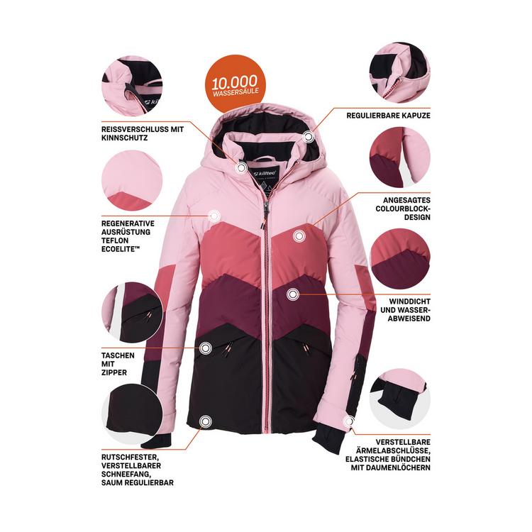 KILLTEC KILLTEC Skijacke M&auml;dchen - rose - 3 | SportScheck