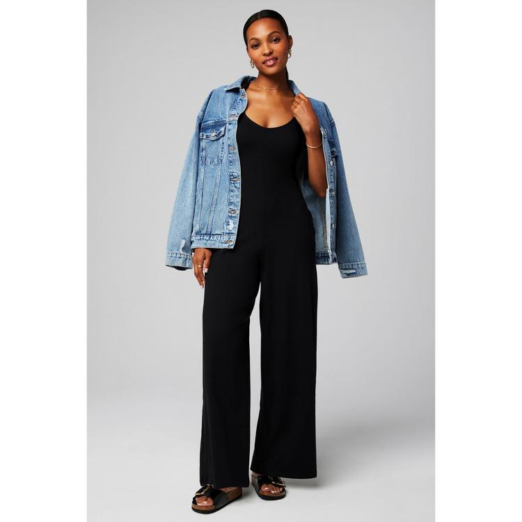 Fabletics Fabletics CLOUD JERSEY WIDE LEG ONESIE Jumpsuit Damen - BLACK - 2 | SportScheck