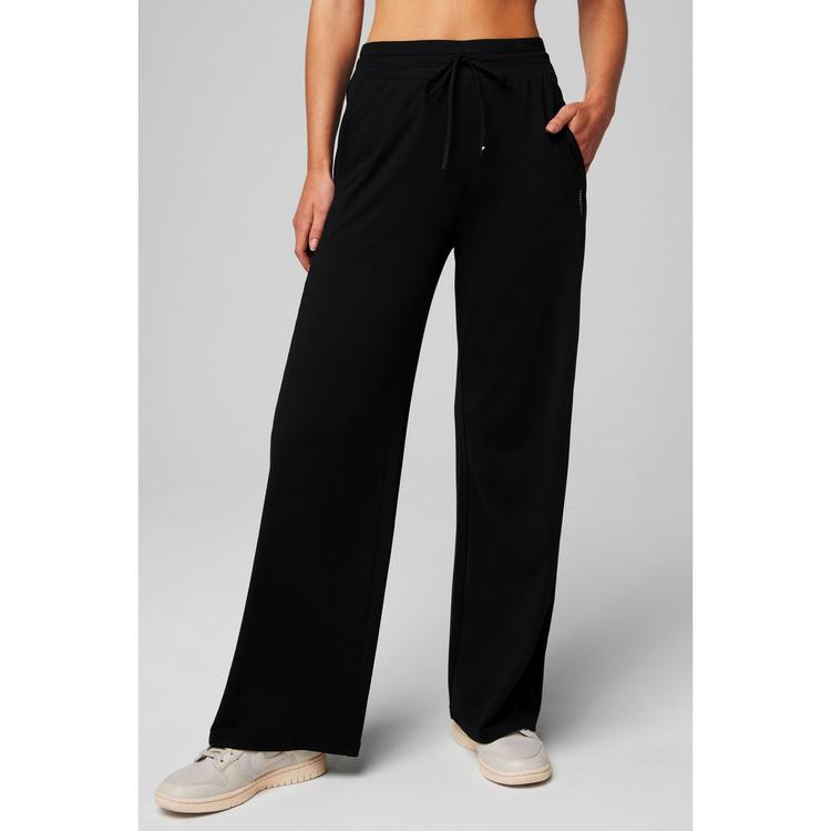 Fabletics Fabletics CLOUD JERSEY WIDE LEG PANT Trainingshose Damen - BLACK - 0 | SportScheck