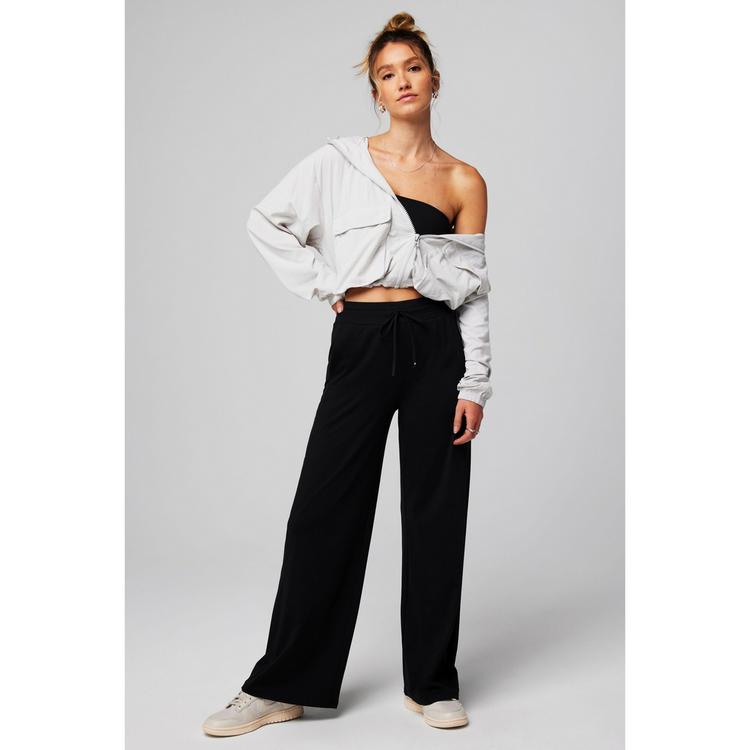 Fabletics Fabletics CLOUD JERSEY WIDE LEG PANT Trainingshose Damen - BLACK - 2 | SportScheck