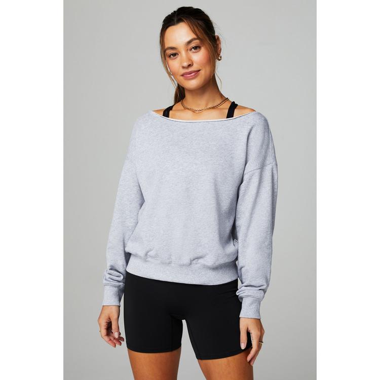 Fabletics Fabletics Year Round Terry Sweatshirt Sweatshirt Damen - CLASSIC GREY - 0 | SportScheck
