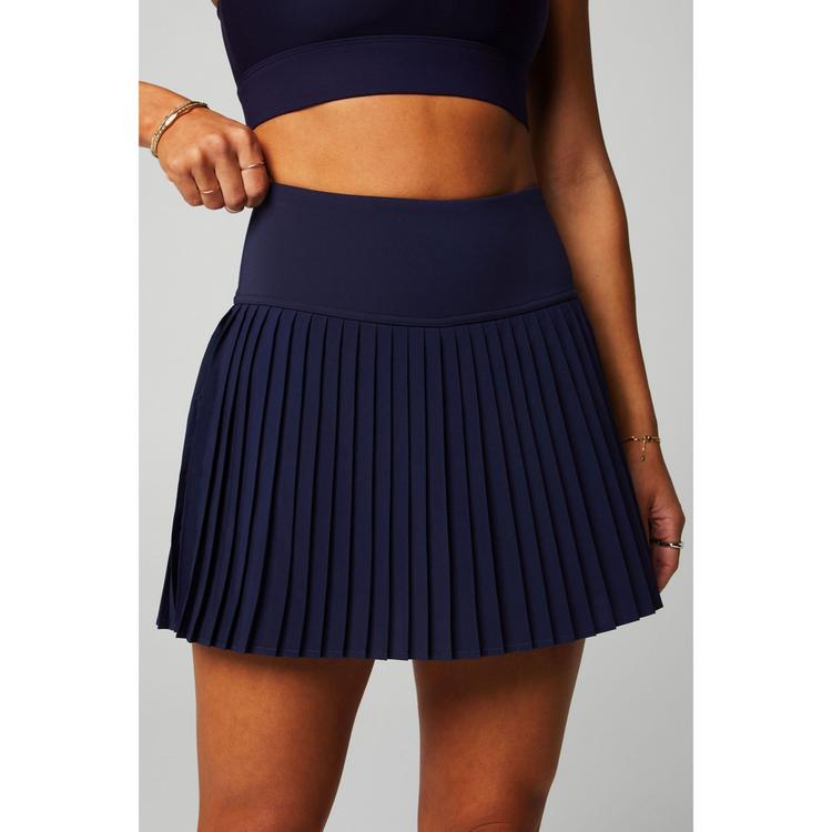 Fabletics Fabletics HOT SHOT PLEATED CLASSIC MINI SKIRT Faltenrock Damen - DEEP NAVY - 0 | SportScheck